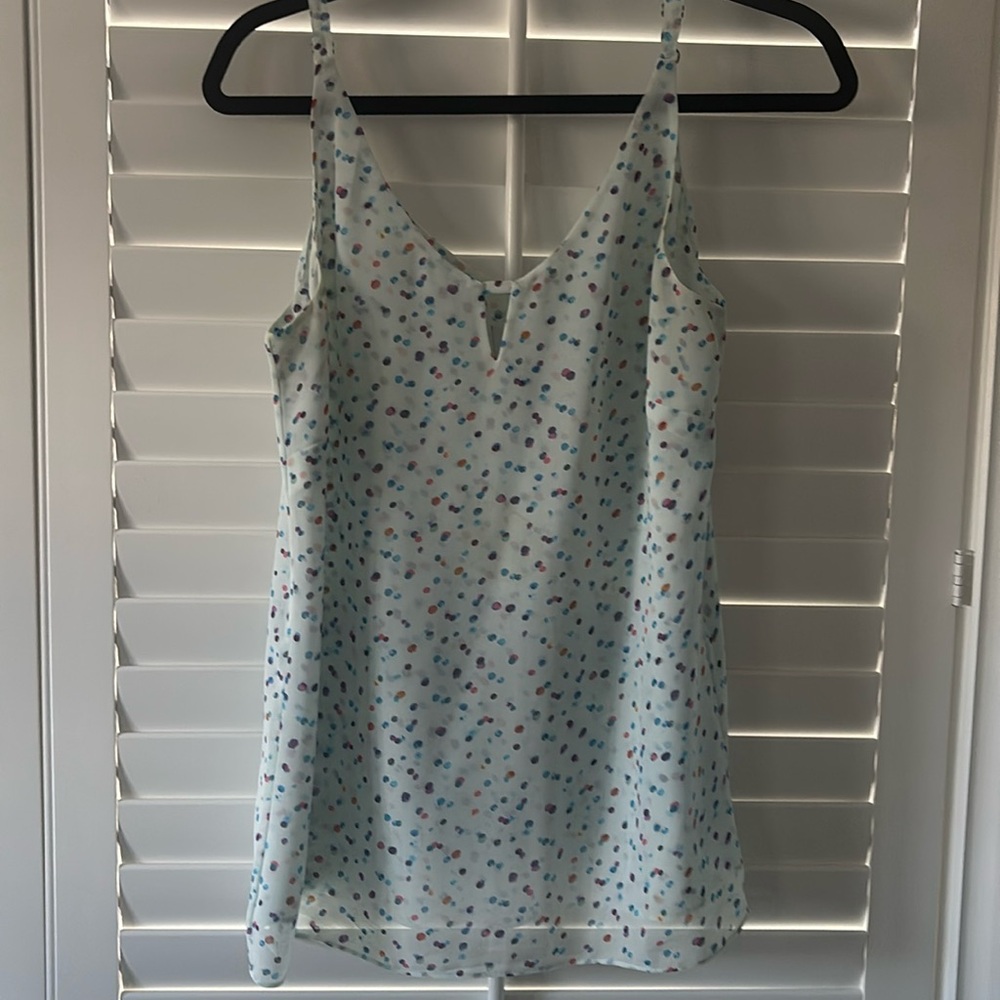 Cabi polka dot spaghetti strap blouse